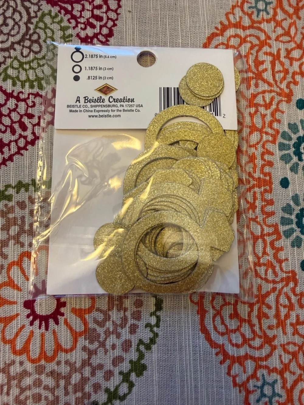 NWT 2 packages Deluxe Diamond Ring Sparkle Confetti - Gold